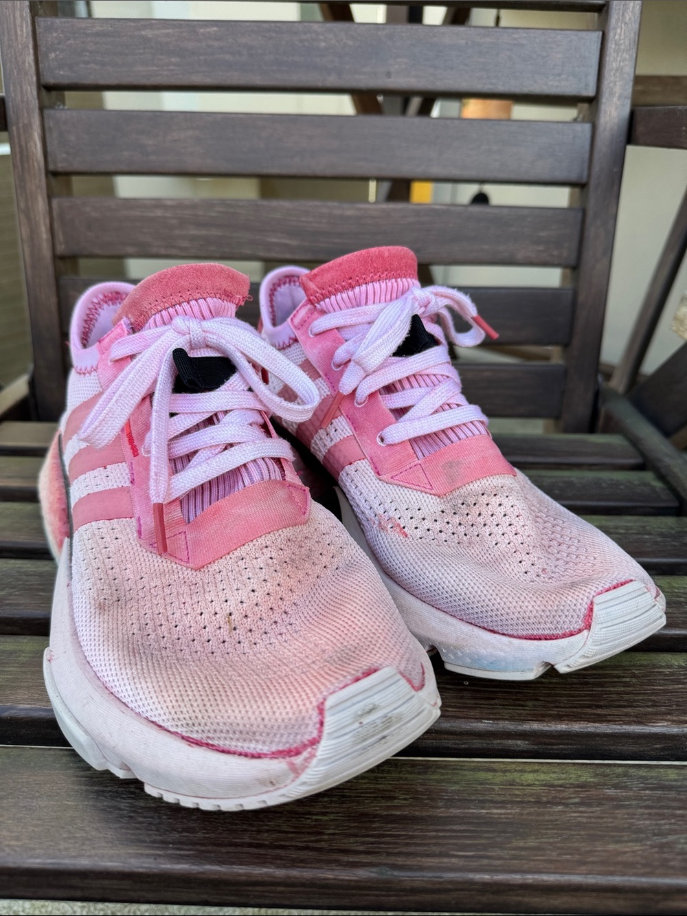 Dyed Pink Adidas POD Sneakers